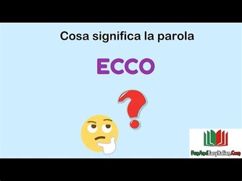 ecco significato